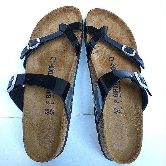 New w/o Box Birkenstock Mayari Patent Criss-Cross Strap Sandals EU 42 (11/11.5) - Picture 3 of 16